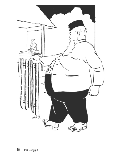 Ilustrasi dalam buku Pak Janggut